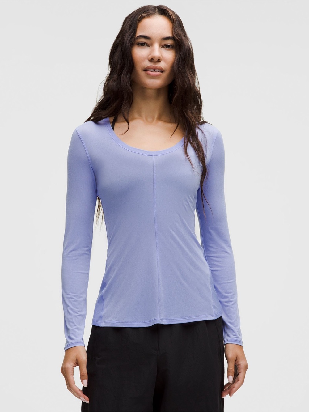 Lululemon “Lightweight Flowy Hem Long Sleeve Shirt” Dusty Lilac XXS Like New